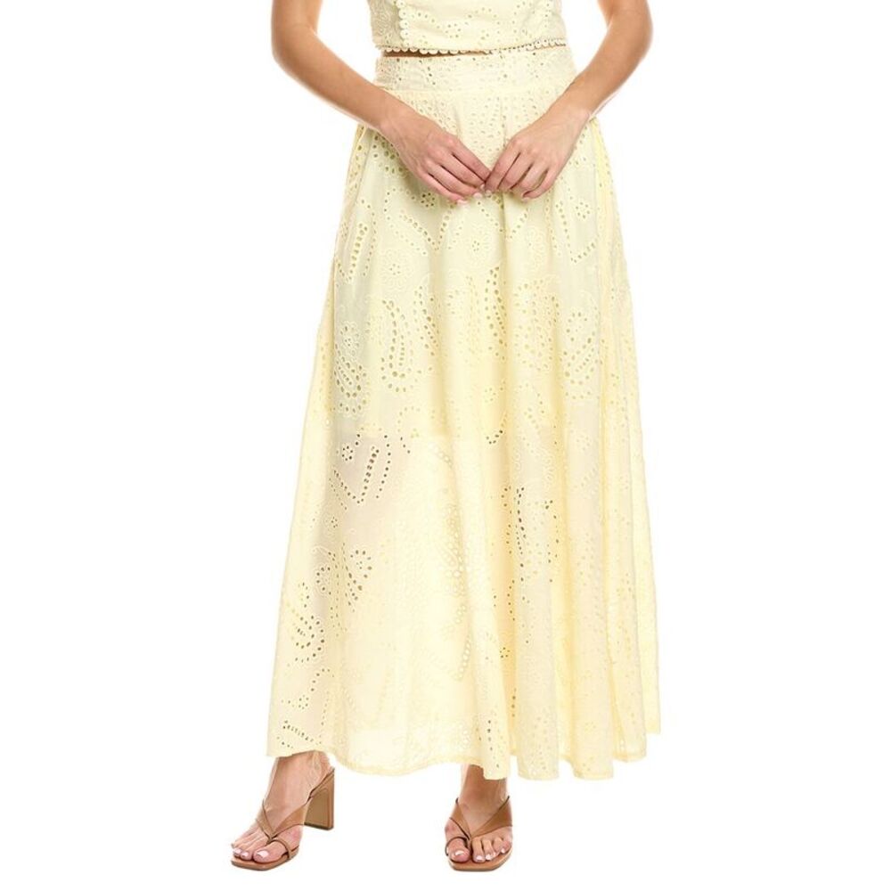 Estellina Womens  Embroidered Skirt, Yellow